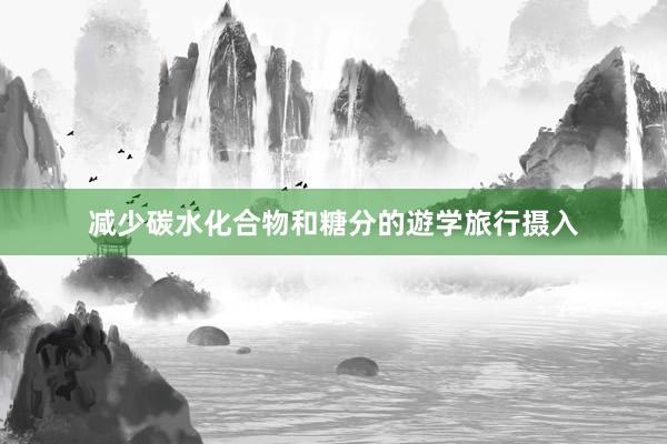 减少碳水化合物和糖分的遊学旅行摄入